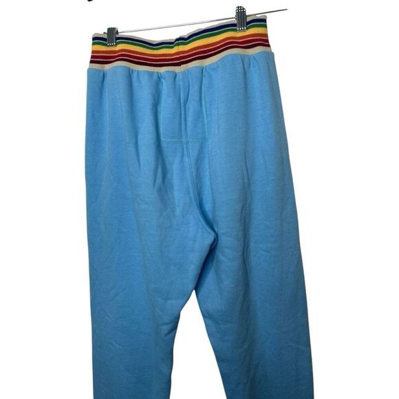 Aviator Nation Sky Blue 5 STRIPE SWEATPANTS Size S Joggers Athleisure Casual - Picture 7 of 10